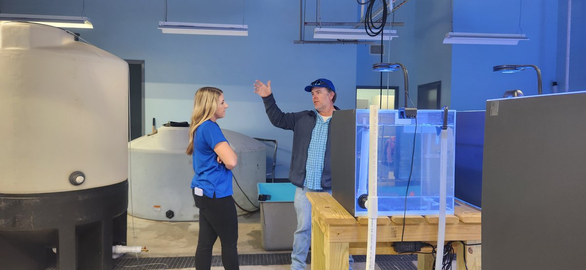disealab's tweet photo. In the new multi-stressor lab today with @wkrgcaroline to chat about Dr. Ron Baker's project that is utilizing the tools of the new state-of-the-art facility. Look for more next month.
#DISLresearch https://t.co/FYz6ShBNwR