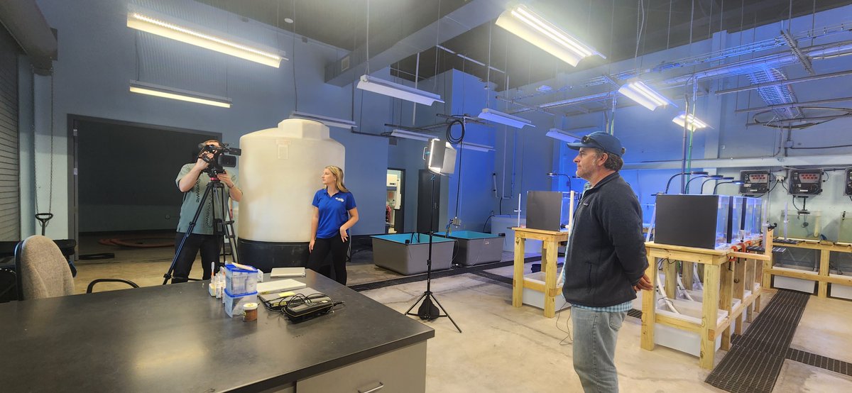 disealab's tweet photo. In the new multi-stressor lab today with @wkrgcaroline to chat about Dr. Ron Baker's project that is utilizing the tools of the new state-of-the-art facility. Look for more next month.
#DISLresearch https://t.co/FYz6ShBNwR