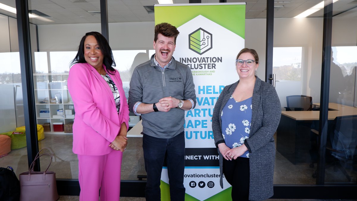 InnovationPtbo's tweet photo. Incredible Open House at ICPK! Launched an amazing partnership to help student entrepreneurs. Thanks to @TrentUniversity, @MitacsCanada, board members, partners, ICPK interns, &amp; media. Let's turn dreams into reality! 🚀 https://t.co/uFPfy6N2aA