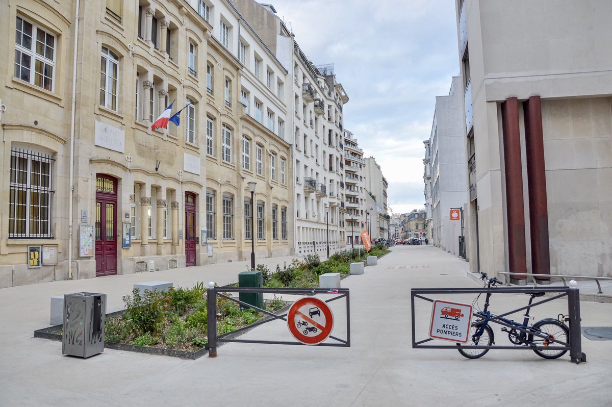 En 3 años se han cerrado al tráfico 211 calles escolares en París. Miles de niños ahora salen del cole y lo primero que se encuentran es una calle peatonal donde correr libremente.