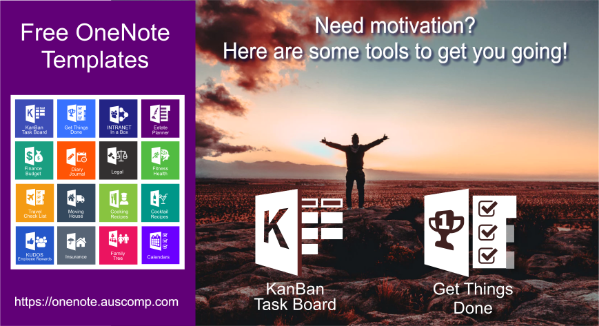 Download the GTD & KanBan templates for OneNote.
onenote.auscomp.com,/a>
#GoalSetting #Achive #BeAWinner #CanDo #CoronaVirus #COVID19 #GettingThingsDone #GTD #IsolationLife #KanBan #Motivation #Office365 #OneNote #TaskMaster #Tasks #template #ToDo #WorkFromHome