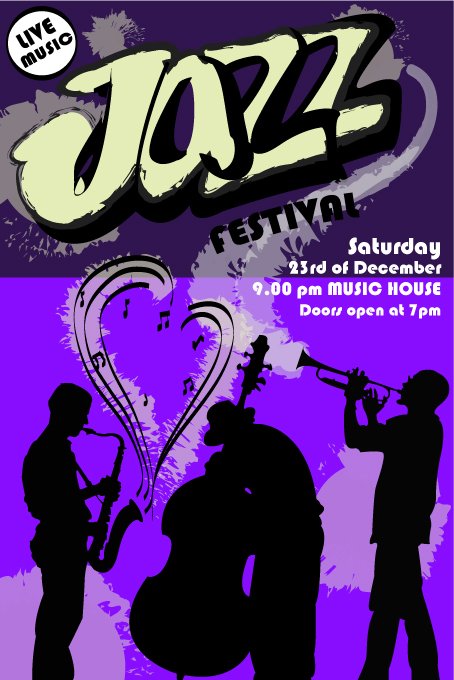 ExistsAnn's tweet photo. Jazz Festival poster homework. Did a Jazz "graffiti" letters 😅 https://t.co/yMFVeKFa3k