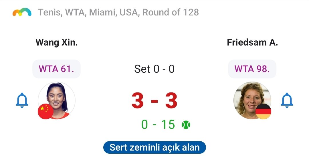 Dojavatips's tweet photo. Tenis Canlı
Maçı Kazanan Xinyu Wang 🏆 1,85
%100
700 Misli 

bu maçı oynayıp sadece beklemede kalın, gelmeme ihtimali yok. https://t.co/Es6uvVjRZt