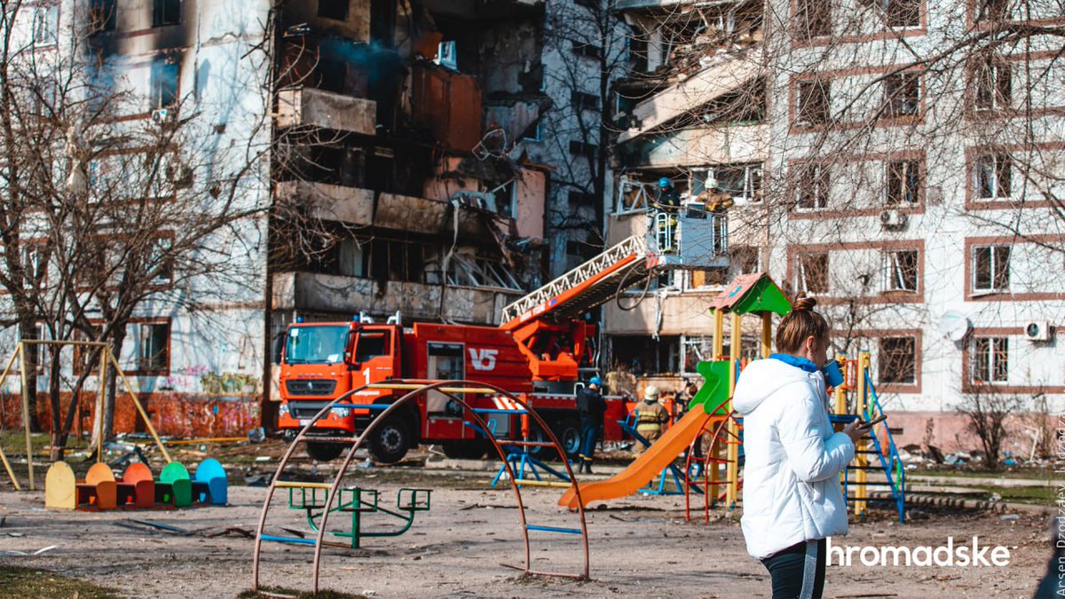 UkraineIreland's tweet photo. Zaporizhzhia  #RussiaIsATerroristState 

Photo: Arsen Dzodzaiev / @Hromadske 22/03/2023 https://t.co/v7iaIH5R61