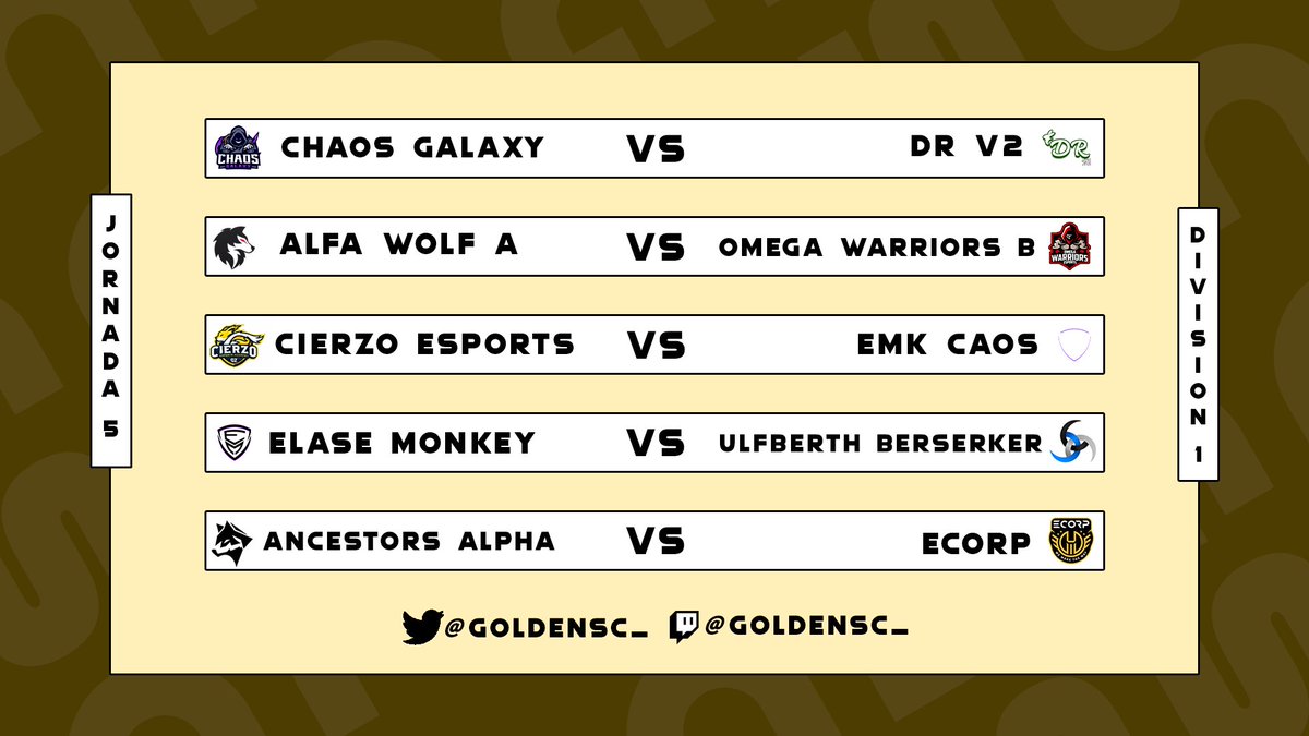 Aquí esta la 5ta jornada, esta Jornada es muy importante para que los equipos se cojan distancia entre sí.
Mucha suerte a todos los equipos