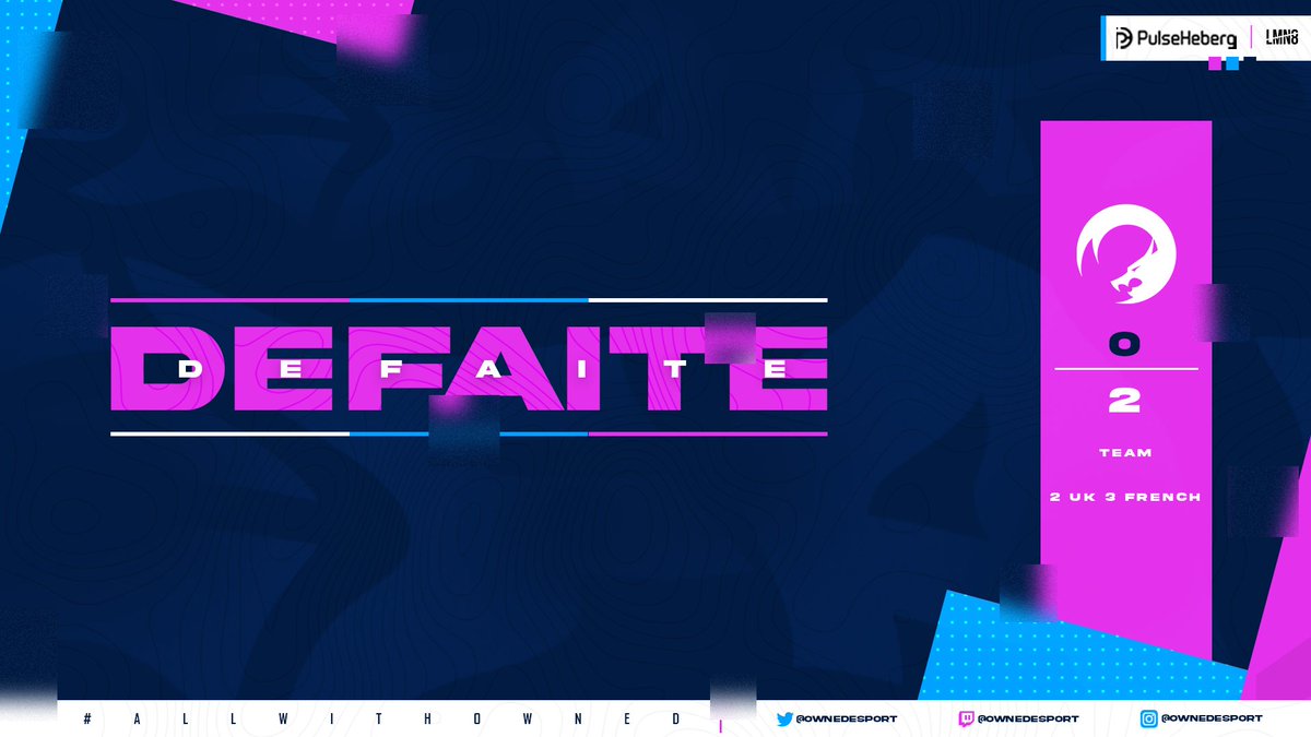 ⛩️RESULTATS⛩️

Nous nous inclinons 2-0 (3-7 Oregon / 5-7 Chalet) sur ce premier Tour face à l'équipe 2 UK 3 FRENCH. 

Merci à @ZironCast pour le cast c'était un plaisir.

Nous reviendrons plus fort lors du prochain qualifier ! 

#AllWithOwned💙💜