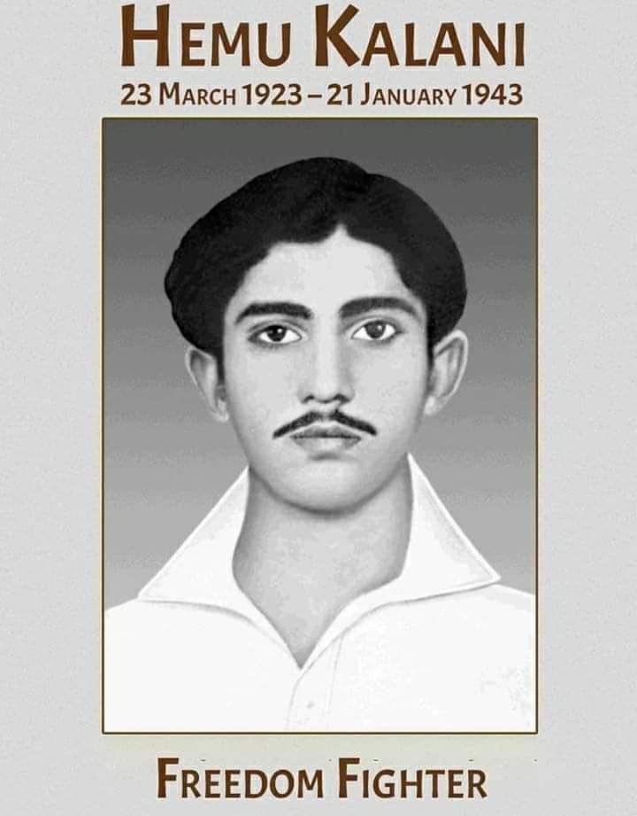 Our national heroes of Sindh.
Birthday anniversary of #HemuKalani (23 March1923- 21 Jan1943) a young freedom fighter who sacrificed his life for cause.
He was hanged by British. Pakistan has never given any kind of appreciation to His sacrifice because He was a Hindu from Sindh.
