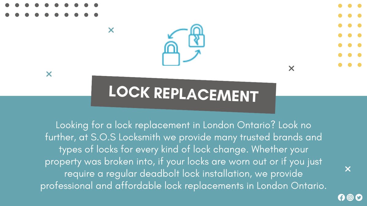 soslocksmithpro's tweet image. We don't just fix your locks. We can replace your locks for you. We have different types of locks available for you to choose from. It's affordable yet incredible! 

#SOSlocksmith #locksmithinlondonontario #lockreplacement  #locksmithlondonontario #lockrepair #soslocksmithontario