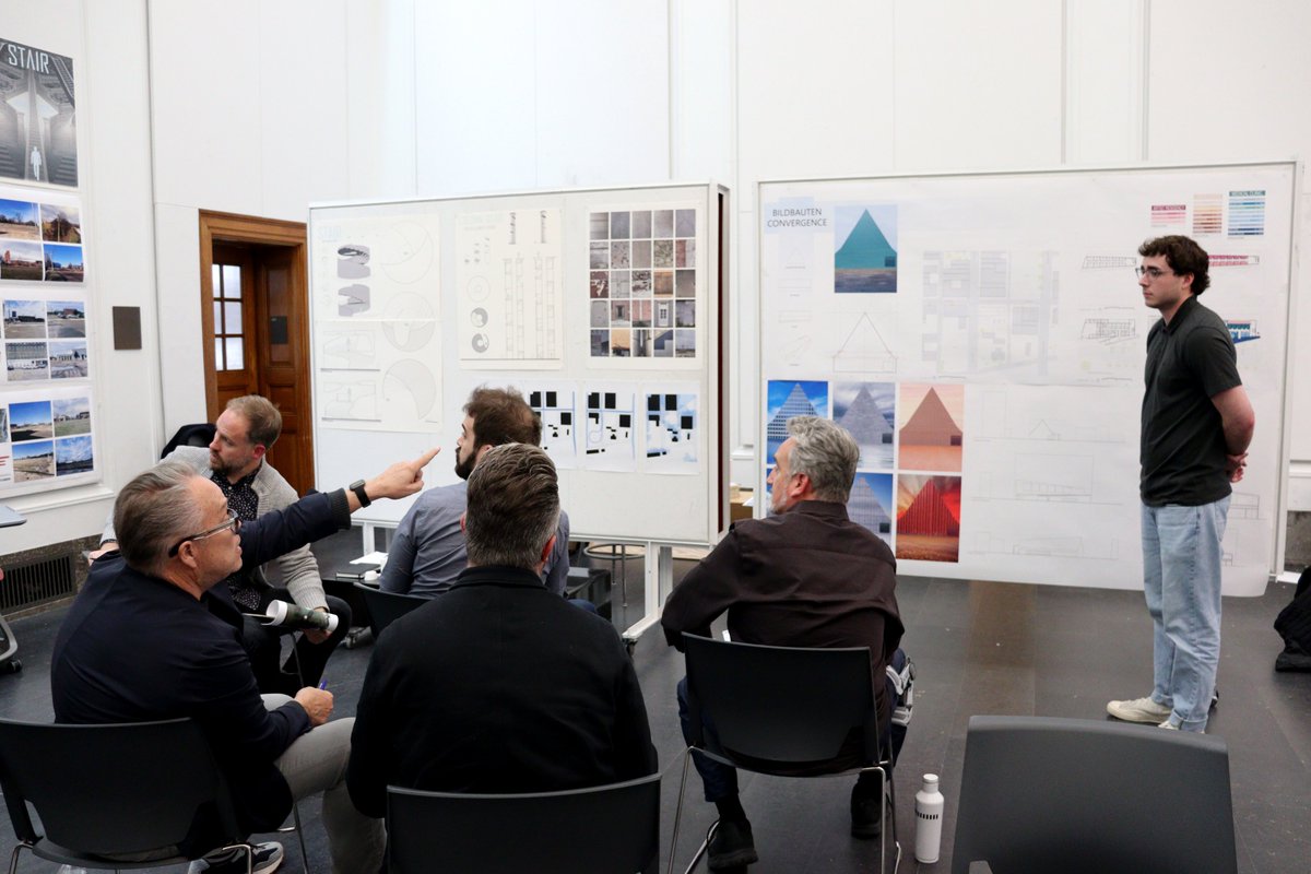 FayJonesSchool's tweet photo. Before heading out for spring break, students presented their projects for mid semester reviews.

Pictured here are studio with Marlon Blackwell; Dean Peter MacKeith and Studio Gang; and Alexandra Waller and Jeremy Smith.

#UARK #ArchitectureandDesign #FayJonesSchool #midsemester https://t.co/iHl5R2GmCs