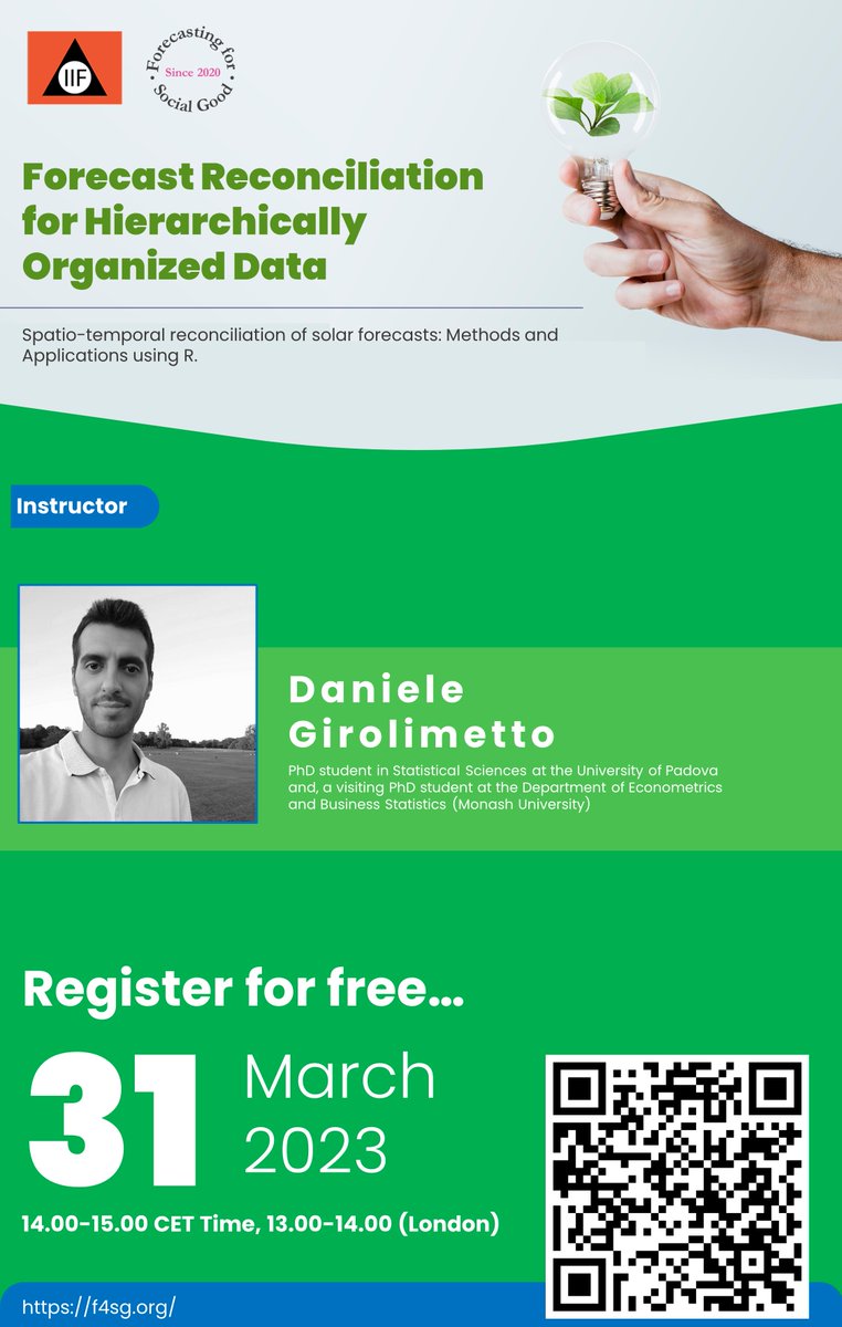 FSG_forecast's tweet image. Join our hands-on training session on cross-temporal forecast reconciliation.
Join our training session on March 31st.
Register for free now: lnkd.in/ej5Y55Nc
Don't miss out on this opportunity to expand your skills!
#forecasting #hierarchicaldata #reconcileforecasts