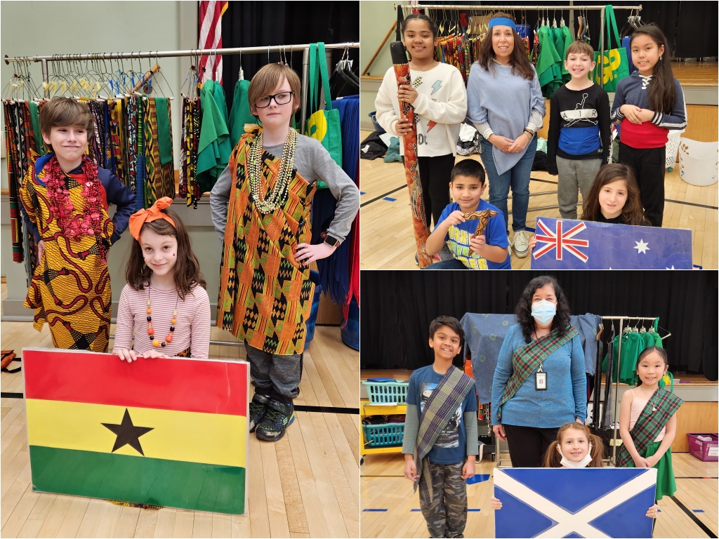 Costume check for 3rd grade World Dance residency. Countries represented Ghana, Australia and Scotland. <a href="/MorrisArtsNJ/">Morris Arts</a>