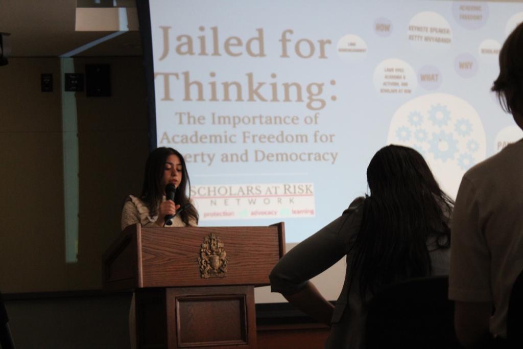 SARCarleton's tweet photo. What a successful panel on parliament yesterday! Congratulations to Dr. Melanie Adrian's LAWS 4902 "Academia and Activism" students for organizing and facilitating this event. You should be very proud!
#jailedforthinking #ScholarsAtRisk #parliament #carletonuniversity https://t.co/p7BJLPNgeH