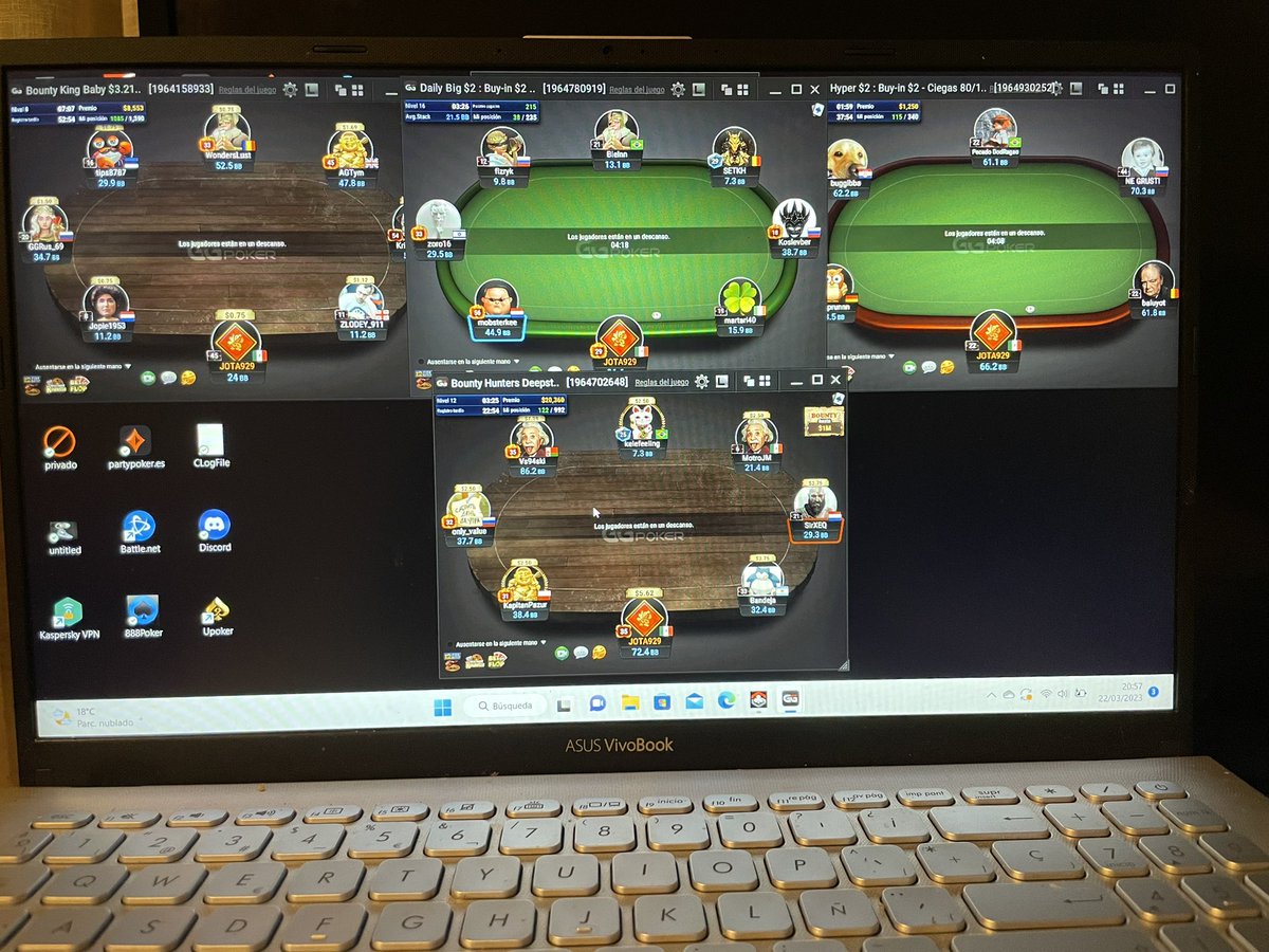 Sesión de miércoles, ojalá y hagamos otra FT 🙏
#ggpoker