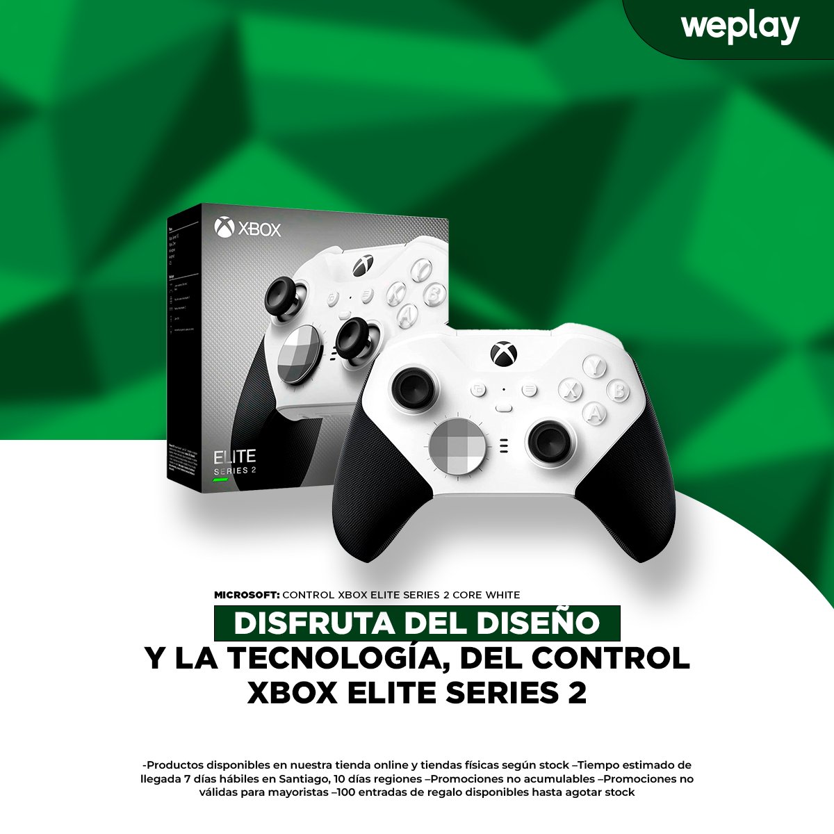 weplaystore_cl's tweet photo. Diseñado para satisfacer las necesidades básicas de los jugadores competitivos de hoy en día 😱 Disfruta el control #XboxEliteSeries2 #CoreWhite 🥰 Disponible en nuestra tienda online: https://t.co/SoSNxsG1yc y en tiendas físicas #WeplayStore https://t.co/lvM1iwx8cu