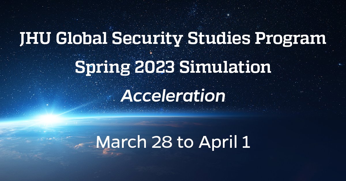 Hopkins_CDAPG's tweet photo. All graduate students are welcome to join us online or in person for this year's simulation event! Students will apply what they’ve learned in their courses to situations that mirror real-world decision-making challenges. Register for the challenge at https://t.co/d8LDv4Wjvg. https://t.co/2OSAONR4x3