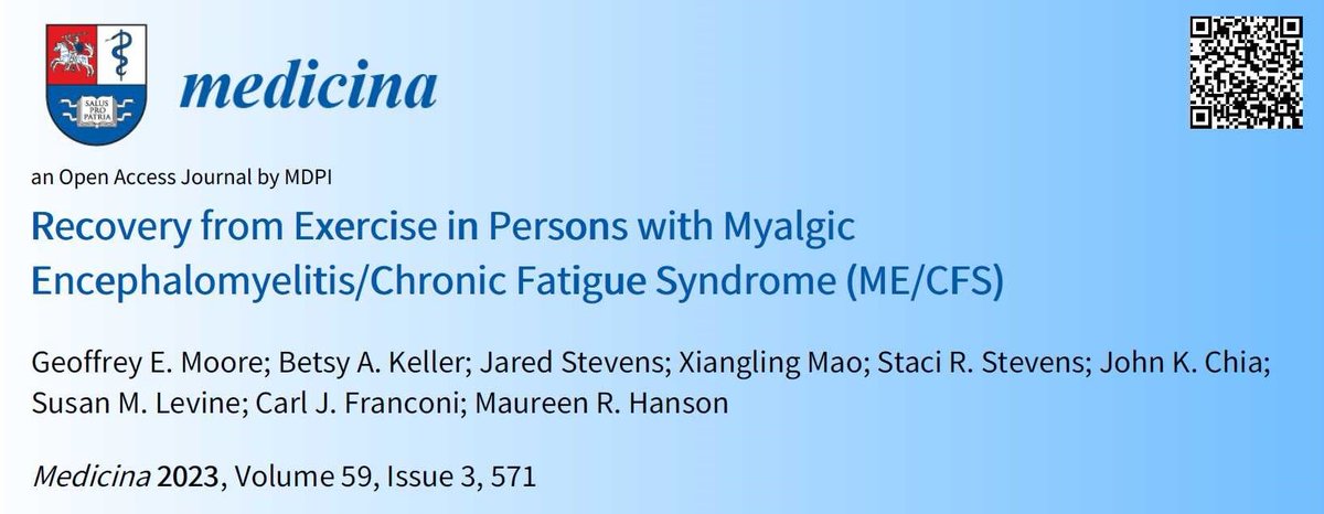 CornellMECFS's tweet image. The Center has a new #MECFS publication out in @MDPIOpenAccess Medicina. A recent blog describes the work of Moore et al. Head over to our website for more information at neuroimmune.cornell.edu/news/.