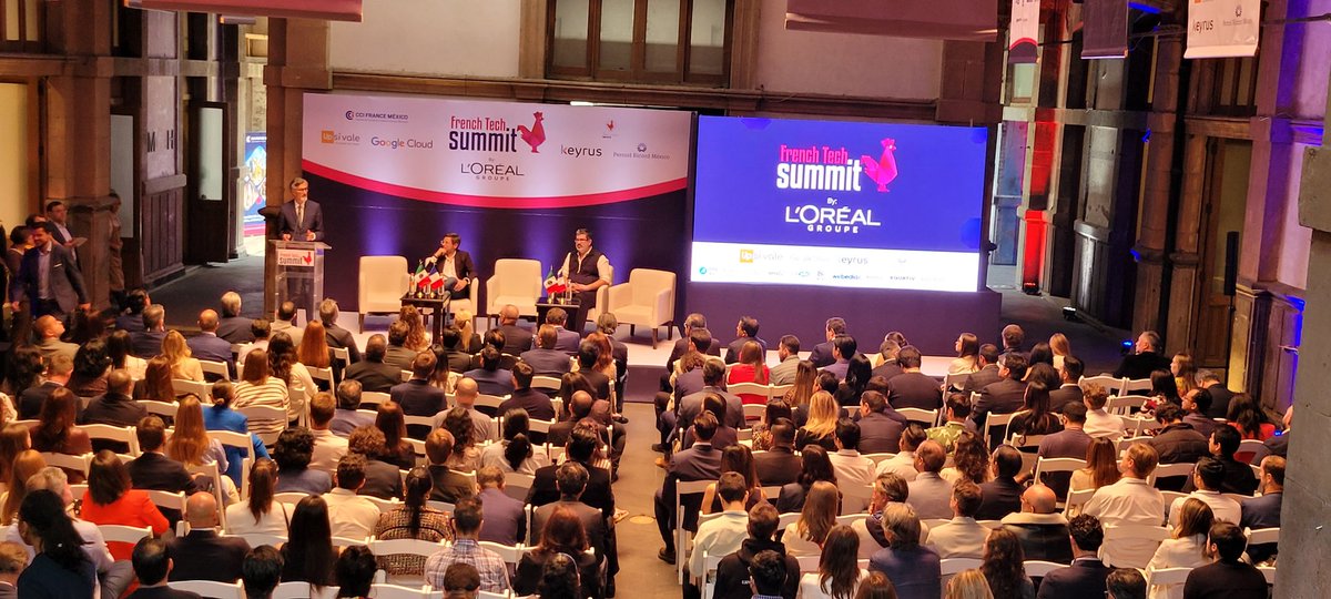 FranciaenMexico's tweet photo. Se lleva a cabo hoy el 1er #FrenchTechSummit 🇫🇷-🇲🇽 en la Ciudad de México con cientos de emprendedoras/es y startups innovadoras, con la presencia del Embajador @AsvazadourianJP , @LaFrenchTechMex, @lorealmexico @CCIFranMex @EndeavorMexico https://t.co/qQUO46fkJb