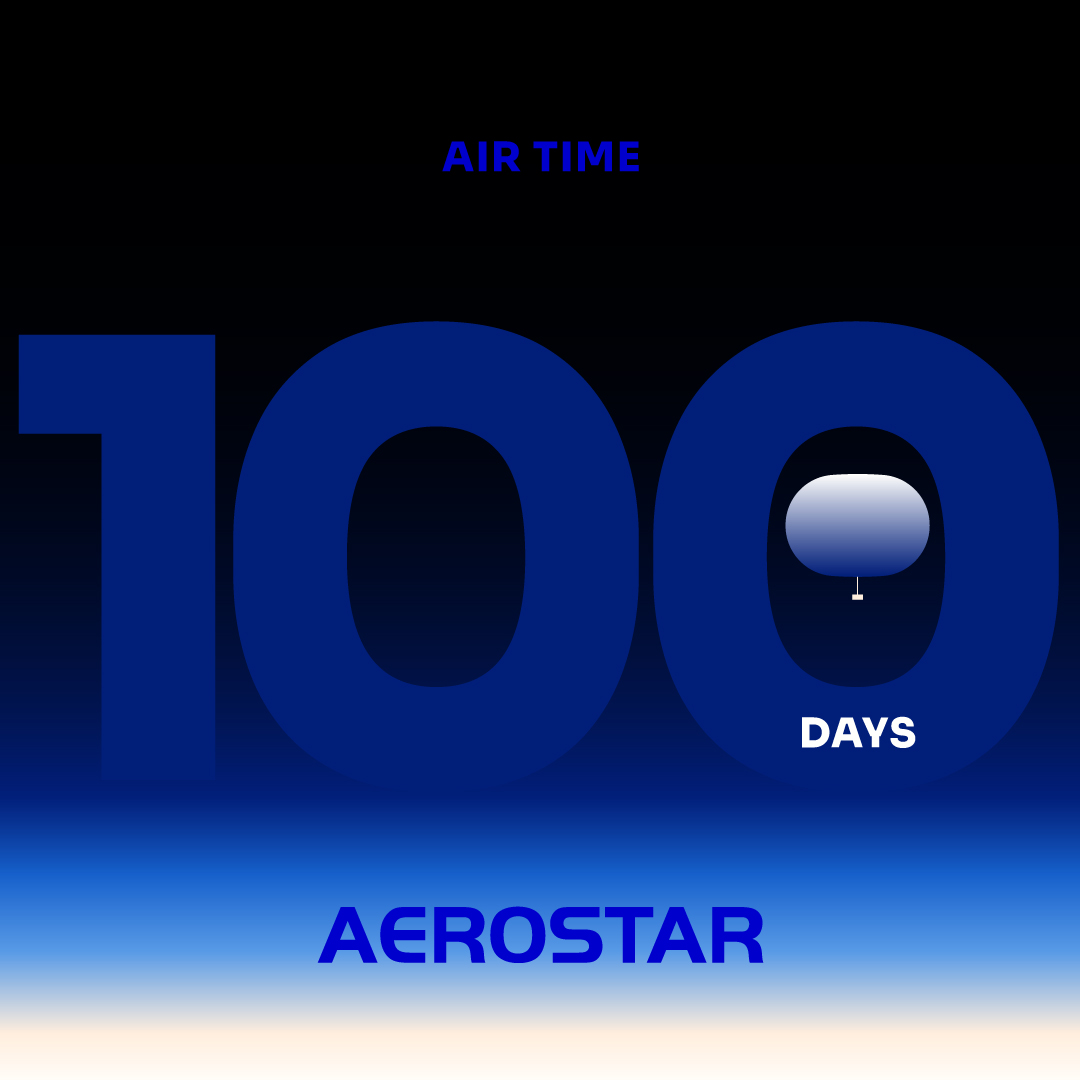 AerostarInt's tweet photo. The Thunderhead Flight HBAL614 is a testament to Aerostar's extended endurance and navigation capabilities as it continues to soar on day 100 of its flight. https://t.co/qIIVqRl0BX