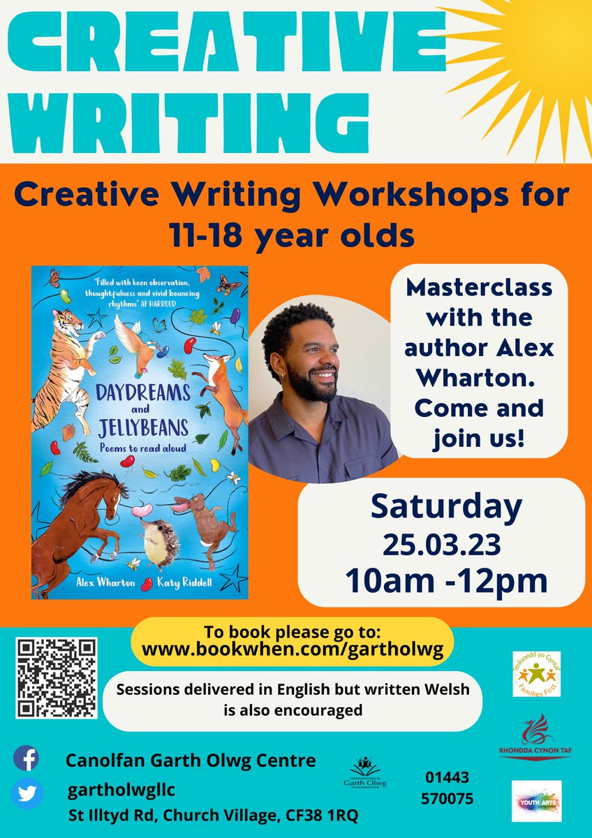 alexwhartonpoet's tweet photo. #youngwriters I’ll be at @GartholwgLLC Pontypridd this Saturday - All things Poetry, why we use it, approaching our writing, finding inspiration &amp; more. Come and join me, it’ll be good fun! 😄 @_L_MO https://t.co/KGbwOuuOKU