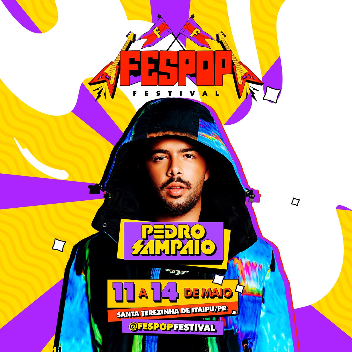 Mais uma vez a FESPOP FESTIVAL 2023 mostrando que veio grandona! 🤩

Para remixar ainda mais o evento com seus beats envolventes…

CHAMA MEU NOME PÔ 🔥

⚡️PE-DRO SAM-PAI-O⚡️
13 DE MAIO (sábado)
No palco da FESPOP FESTIVAL

Marca geral e compartilha com a galera! 💛