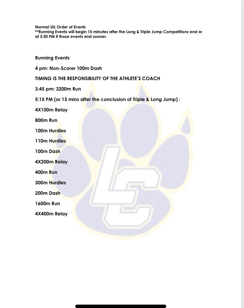 LCMensTrack's tweet photo. Sub Varsity meet tomorrow!!! https://t.co/1OXfLa8BQg