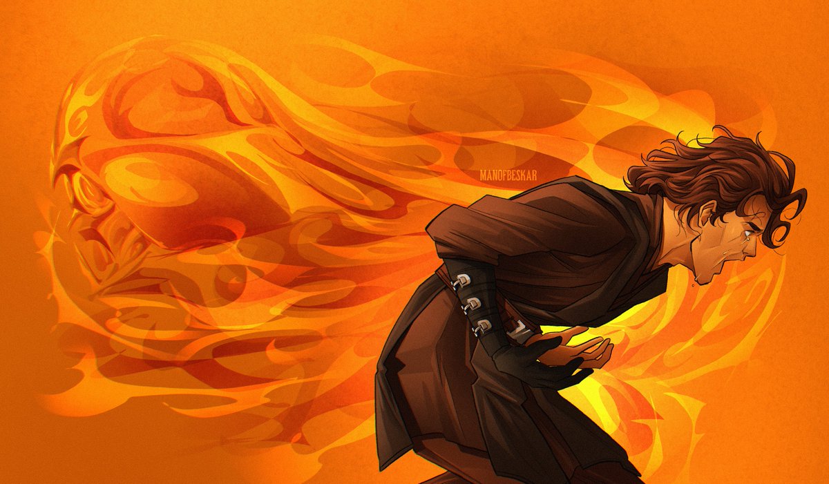 manofbeskar's tweet photo. “Yeah, you’ll burn in hell for your sins” #AnakinSkywalker #DarthVader #StarWars #StarWarsFanart https://t.co/0wpNPRPU1i