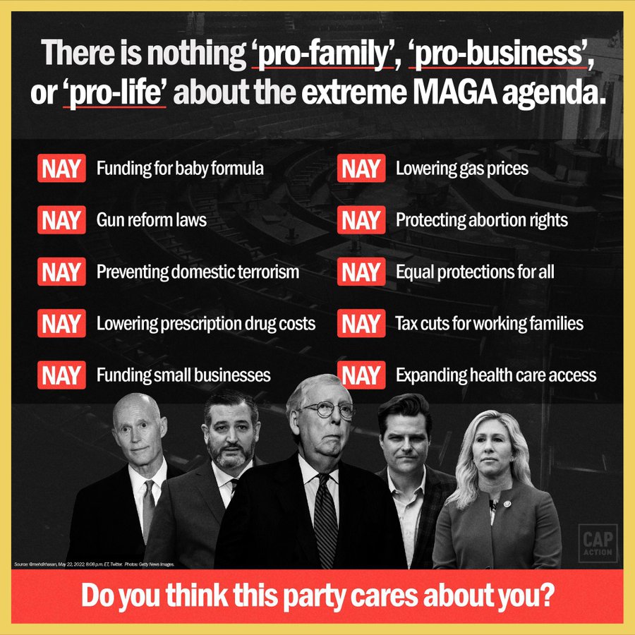 JTraversDevine's tweet photo. It’s NOT JUST TRUMP! Ted Cruz, Josh Hawley, Ginni Thomas, Peter Navarro, Matt Gaetz, Lauren Bobert, Marjorie T Green. GOP at all levels- it’s massive corruption, it’s racism, it’s ‘open carry’, it’s attacks on SS &amp; Medicare. REPUBLICANS are TOO RADICAL FOR AMERICA. https://t.co/PTYH6o4Y6T