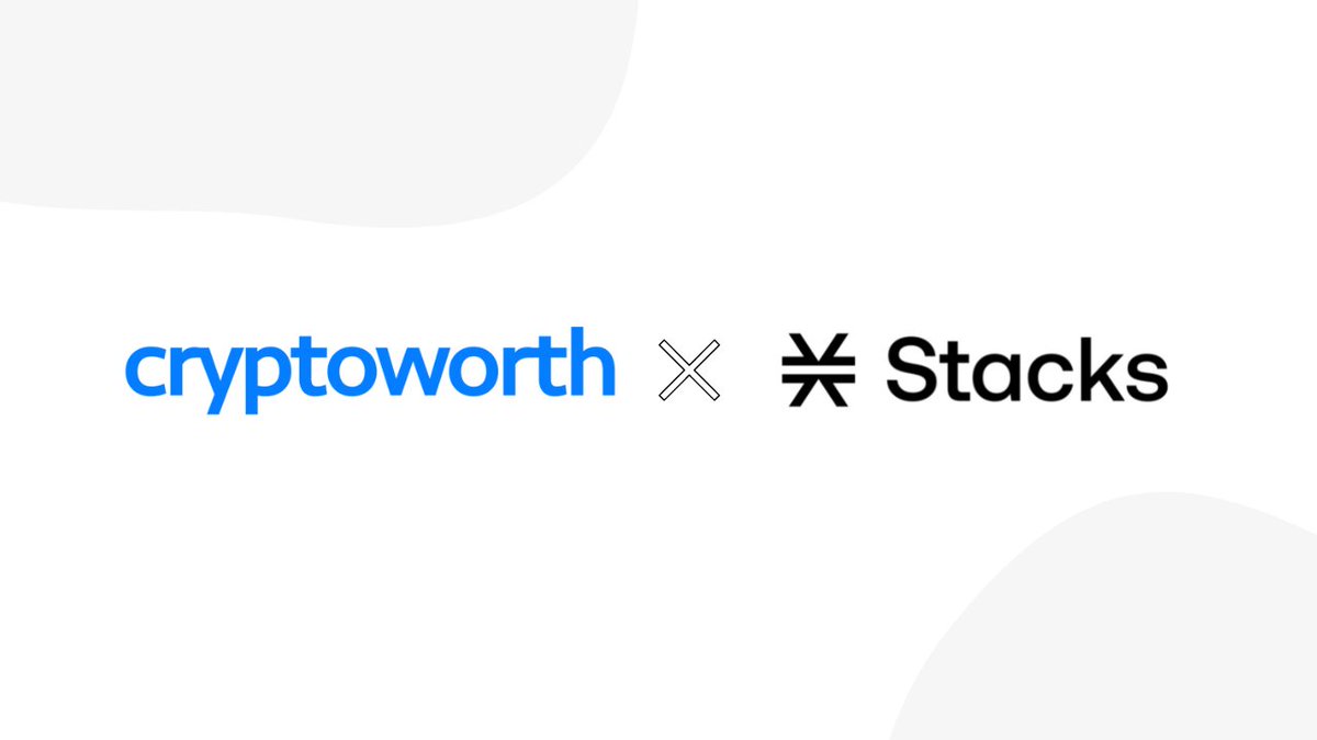 CryptoworthApp's tweet photo. Presenting our latest collaboration with the @Stacks ecosystem. #Cryptoworth will now be supporting Stacks ecosystem projects through our special program. See our blog announcement below for more details!

https://t.co/HERKqL1i2i https://t.co/wNTv1awBGO