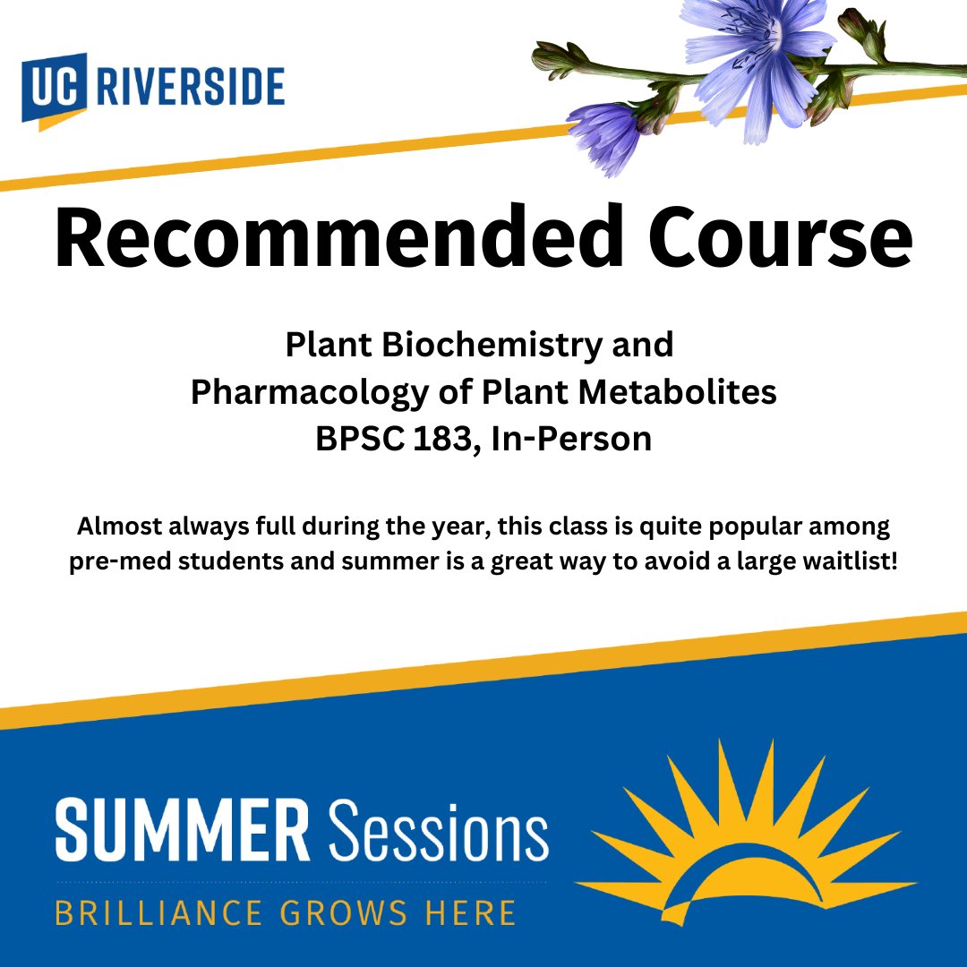 This is a popular course, especially for pre-med students! Enroll beginning April 3! #ucr #ucriverside #ucrsummersessions
