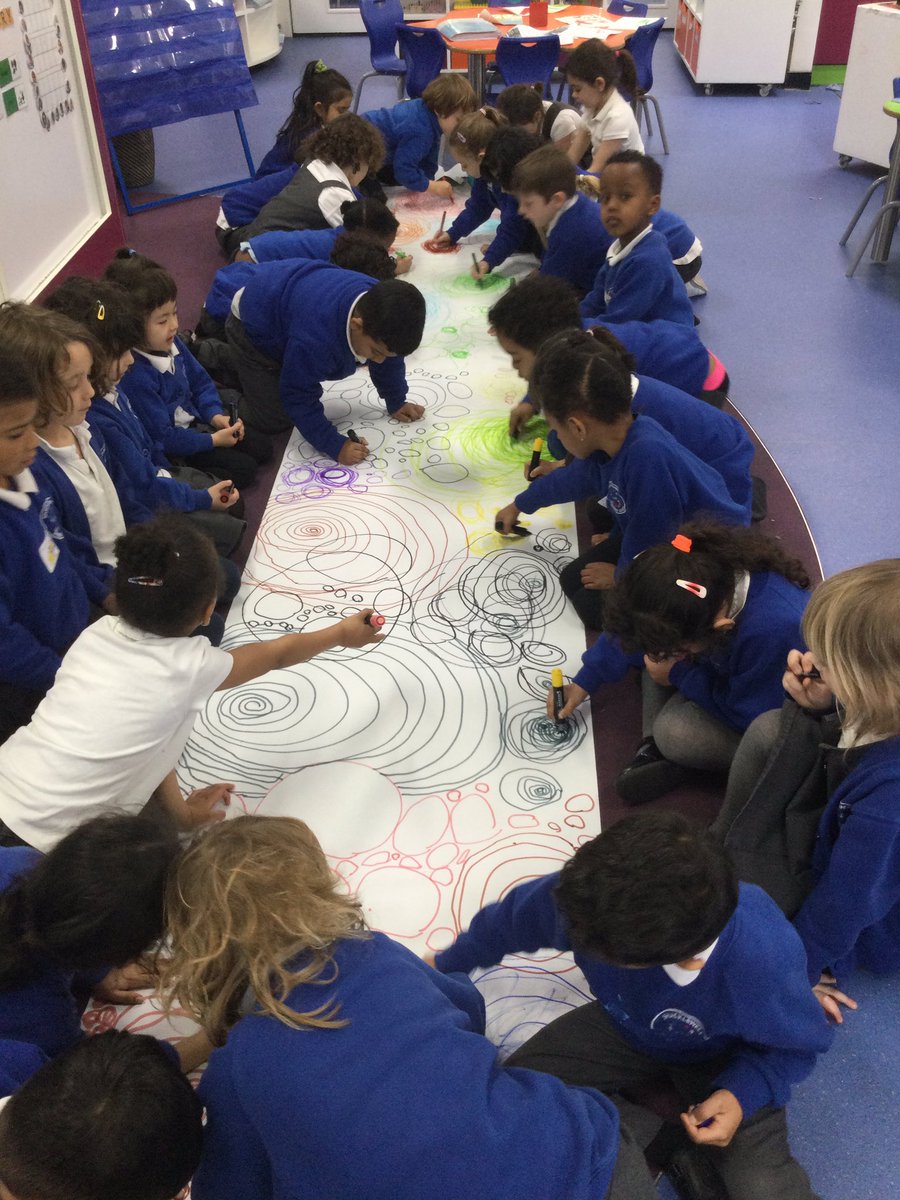 MissOconnorSW's tweet photo. Aqua Class enjoyed developing their fine motor skills this afternoon.  We drew lots of different sized circles whilst listening to music, that helped us ‘Squiggle whilst we Wiggled’. @ShacklewellE8 @ShacklewellFams ⭐️😀⭐️😀 https://t.co/WiTToVmrkh
