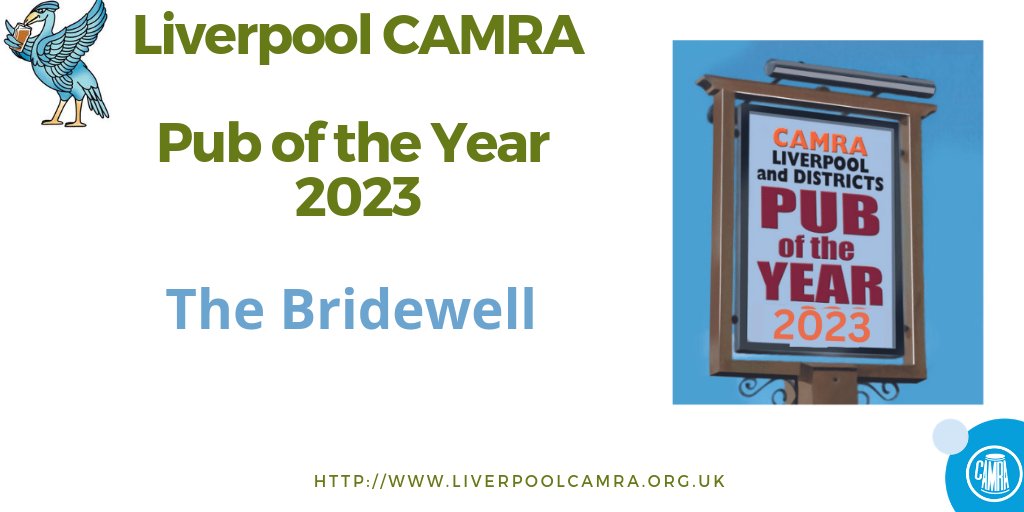 Liverpool CAMRA (@liverpoolcamra) on Twitter photo We are pleased to announce this year's Pub of the Year is the <a href="/The_Bridewell/">The Bridewell</a>.
The runners up/ pubs of Excellence are
City Centre
<a href="/LiverpoolGrapes/">The Grapes</a>
<a href="/RoscoeHead/">Roscoe Head Pub</a>
Suburban
<a href="/LiverpoolCask/">CASK Liverpool</a>
<a href="/AigburthTap/">The Little Taproom on Aigburth Road</a>
Congratulations to all We are pleased to announce this year's Pub of the Year is the <a href="/The_Bridewell/">The Bridewell</a>.
The runners up/ pubs of Excellence are
City Centre
<a href="/LiverpoolGrapes/">The Grapes</a>
<a href="/RoscoeHead/">Roscoe Head Pub</a>
Suburban
<a href="/LiverpoolCask/">CASK Liverpool</a>
<a href="/AigburthTap/">The Little Taproom on Aigburth Road</a>
Congratulations to all