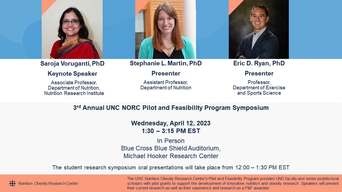 The 3rd Annual P&amp;F Program Symposium will be held Wednesday, April 12 from 1:30 – 3:15 PM EST in the Blue Cross Blue Shield Auditorium - with a keynote from Dr. Saroja Voruganti on "Precision Nutrition in Obesity" icont.ac/4PJhO