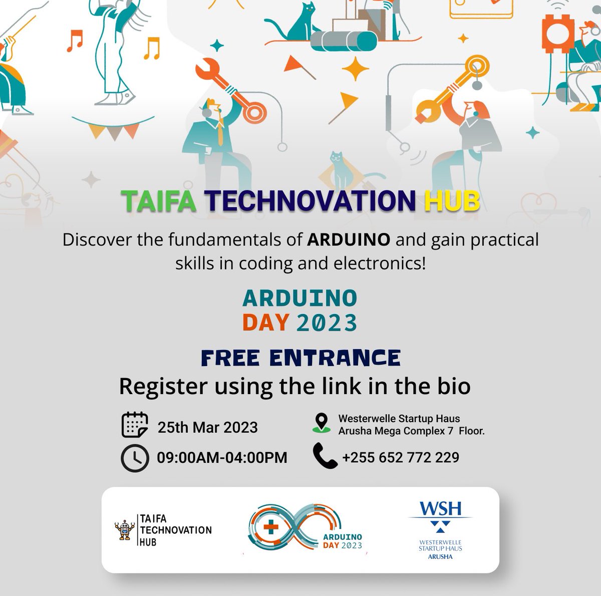 taifatek's tweet image. Arusha, it's time to get your Arduino on! 🤖🎉
Don't miss out on our upcoming Arduino Day event, where you can learn, create and connect with fellow enthusiasts.
Limited seats available, so make sure to apply and register now to secure your spot! #ArduinoDay #ArushaTech