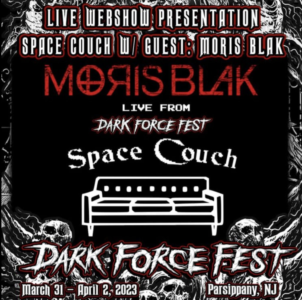 Dark Force Fest by @vampirefreaks is only a couple short weeks away! I'll be playing the same night as legends @_health_ and @rabbitjunkband , I'll also be returning to Space Couch with @thegothsicles . Tune in digitally or in person to catch us talkin bout Brian shit. Yee haw 🤠