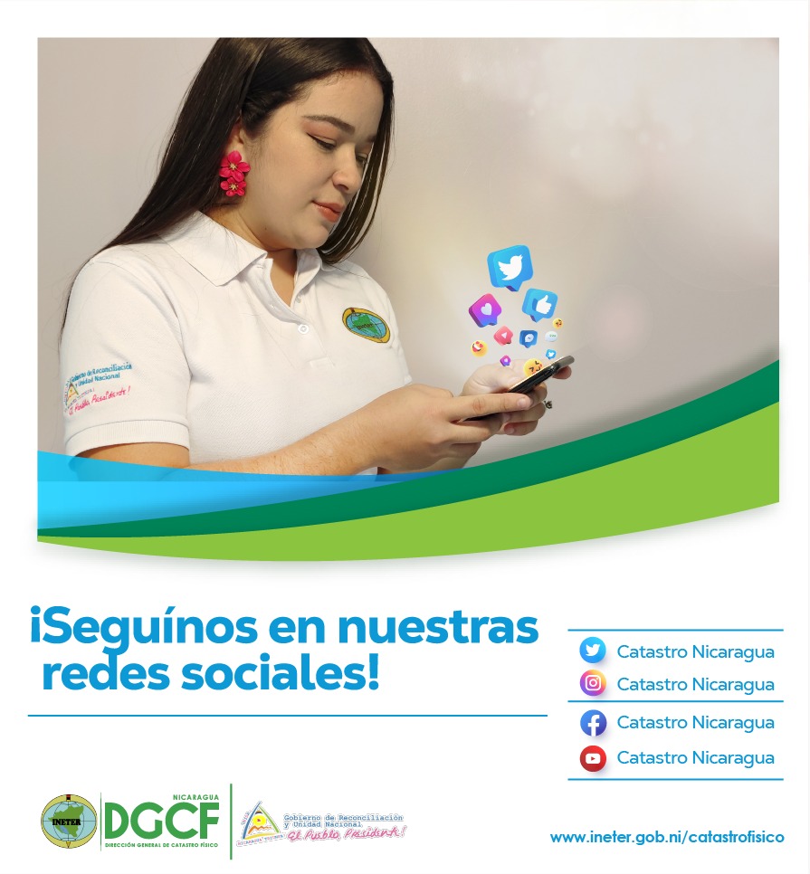 CatastroNi's tweet photo. #Nicaragua 🇳🇮 | ¡Buenas tardes! 🌅No te olvidés de seguirnos en nuestras redes sociales y mantenerte informado acerca de nuestro quehacer institucional. #CatastroNicaragua #MásVictoriasPuebloPresidente https://t.co/04T0LxCqKs