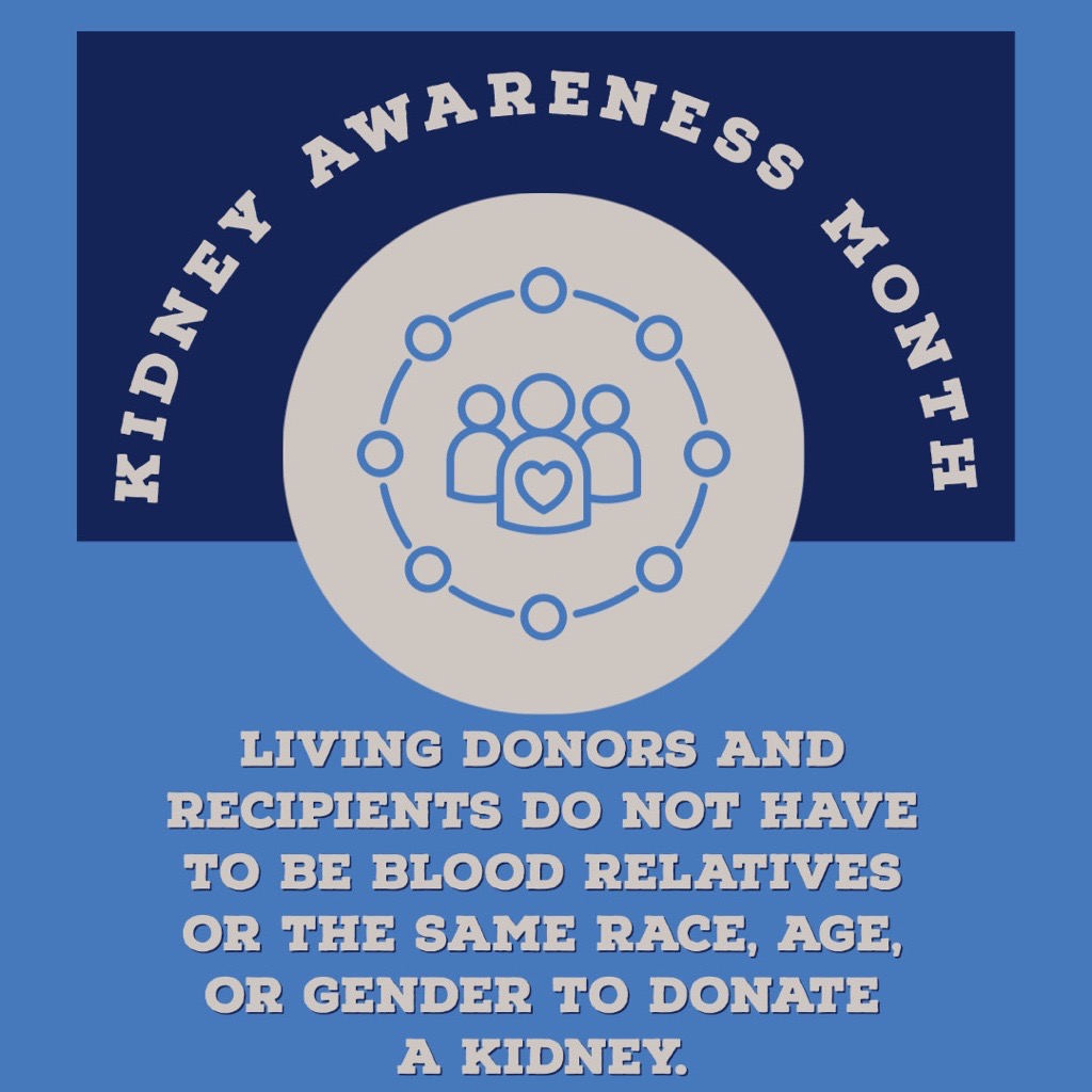 Did you know that it's #KidneyAwarenessMonth?