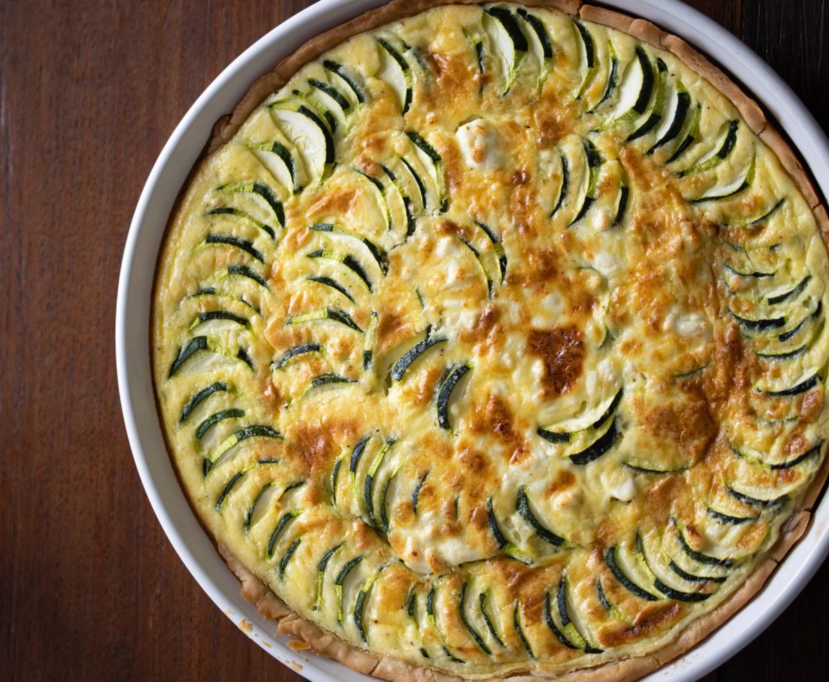 Zucchini Feta Cheese Quiche A quick and easy dinner or lunch, either way, you will enjoy the fantastic flavors all year around.  bit.ly/40qI3x5 #giangiskitchen #quiche #fetacheese