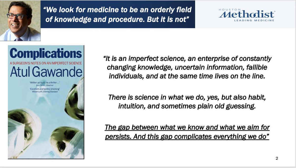 khurramn1's tweet photo. @kaulcsmc @drpablocorral @DrMarthaGulati @MichaelJBlaha @rblument1 @ProfDFrancis @Guilleresperon @drmikefarkouh would welcome ur collaboration and guidance. Yes if we can come together, possible to make it happen.
As said earlier, till then use #ClinicalEquipoise #BestData & judgement to guide management
Cant hide behind dogma of 'no RCT'
reminds of @Atul_Gawande great humbling message https://t.co/zylXvKfs4R