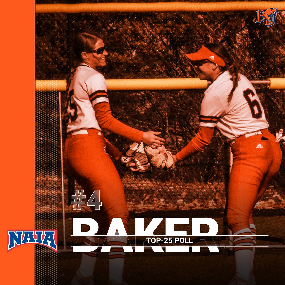 SB: Carrying a 12-game winning streak, <a href="/BakerWildcatSB/">Baker University Softball</a> jumps all the way to #4 in the latest NAIA softball rankings!!

The Wildcats open up conference play this weekend with games against Culver-Stockton and Grand View!

📊 bit.ly/3JWpMlX