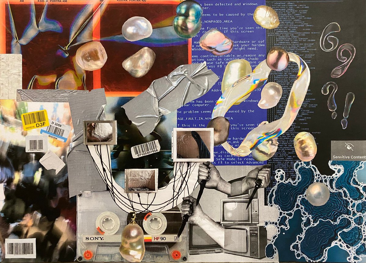 otro collage autorretrato para clase..🫧🫧🫧🫧🫧 #collage #artistontwitter