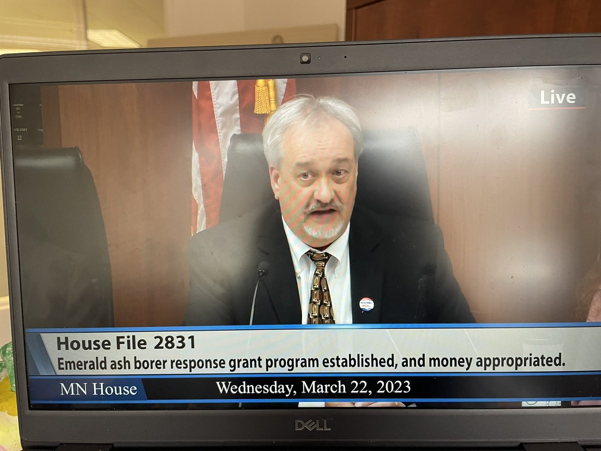 Thank you <a href="/reprickhansen/">Rep. Rick Hansen</a> and Rep. Finke for your leadership. We’re in a pickle and it needs to be solved. 🌳🌳🌳 #plantforthefuture #EAB #mnleg