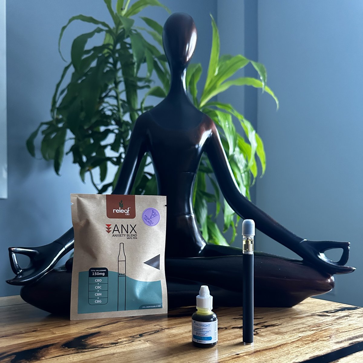 "Stressed out? Relax and reduce anxiety with our top-selling ANX Anxiety Blend Vape Pen containing 180mg CBD, 50mg CBC, 10mg CBN, and 10mg CBG. Or try our Citrus Peppermint Antianxiety High Potency CBD + CBG Sublingual Drops available in 1000mg or 2000mg. #CBD #CBG #anxietyrelief