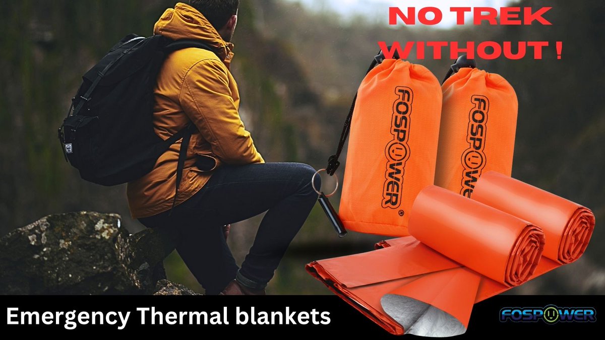 fospowerusa's tweet photo. The FosPower thermal blanket is a mandatory item to carry when trekking, especially in cold or unpredictable weather conditions. It can provide extra warmth, protection, and peace of mind in case of an emergency.
👉https://t.co/lL6v0jEOC3

#trekking #hiking #Emergency https://t.co/FPvQNqcGGu