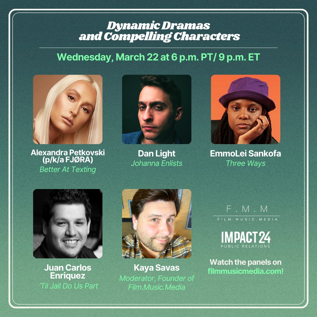FilmMusicMedia's tweet photo. Tonight @ 6pmPT/9pmET!
@Alex_Petkovski (@fjoramusic) #danlight @EmmoLei @jcenriquez
#filmmusicmedia #composer #interview #podcast #soundtrack #soundtracks #behindthescenes #filmmaking #movies #television #betterattexting #johannaenlists #threeways #tiljaildouspart https://t.co/jofYbTCtv5