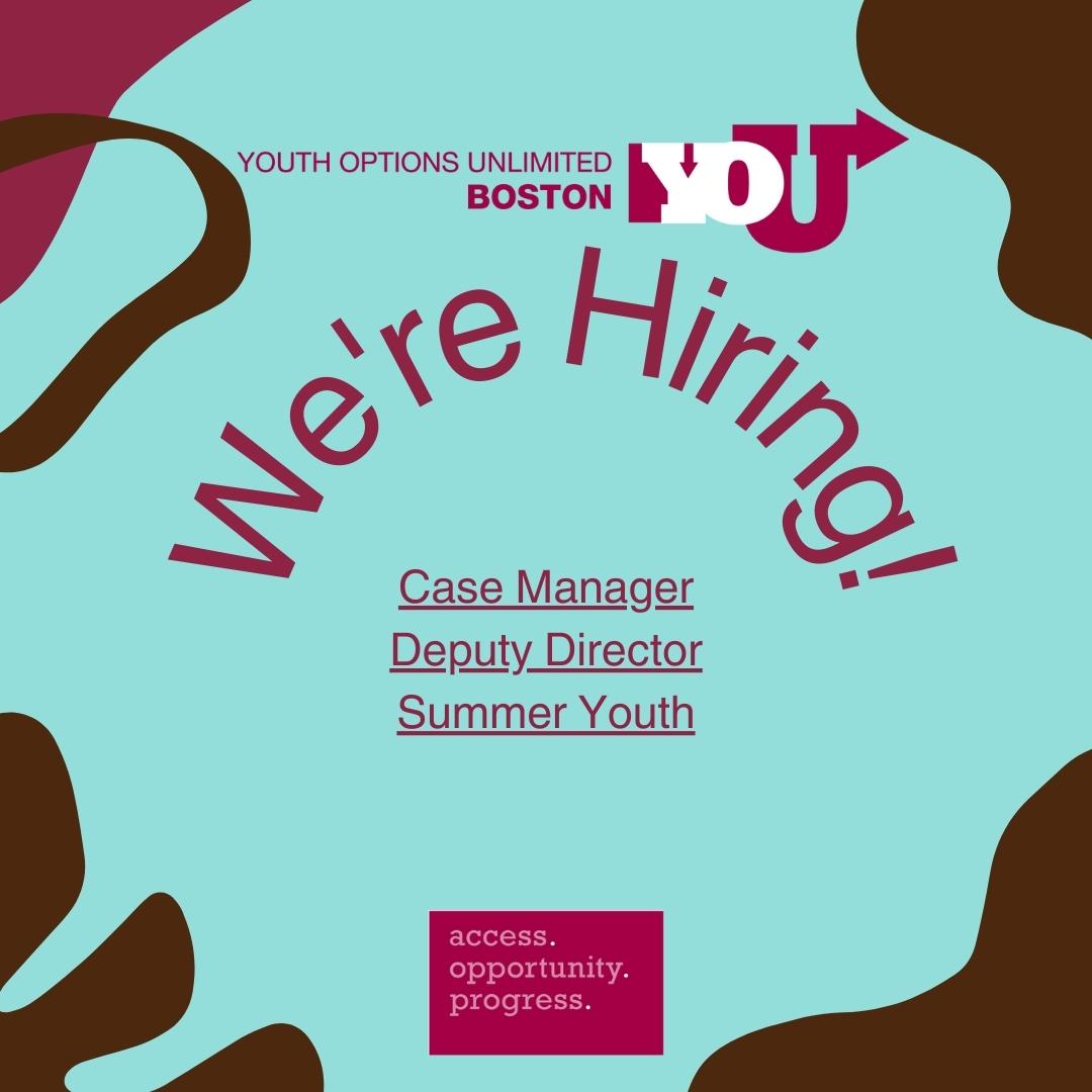 YOU Boston offers every young person a chance: An opportunity to work and learn, along with intensive staff support. This dual approach, of both challenge and encouragement, helps young people build the resiliency they need.

Visit: bostonplans.org/about-us/caree… to apply!