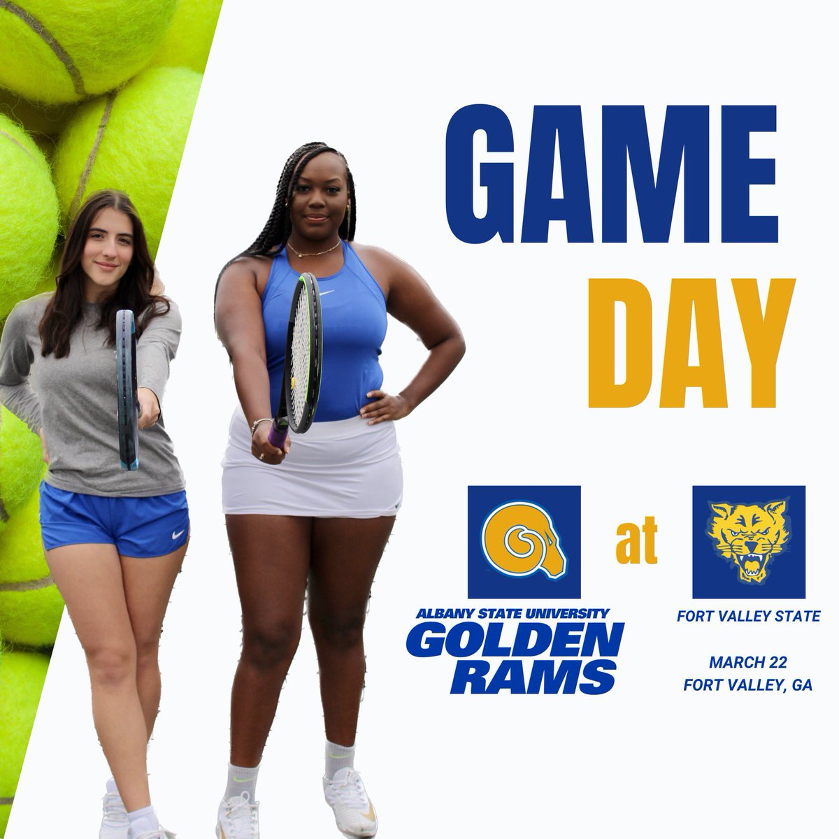 ASUGoldenRams's tweet photo. The Golden Rams improved to (12-4) overall after defeating arch-rival Fort Valley State Wildcats (7-0) twice in today’s double header! @ASU_tennis https://t.co/59j6OO7LM0