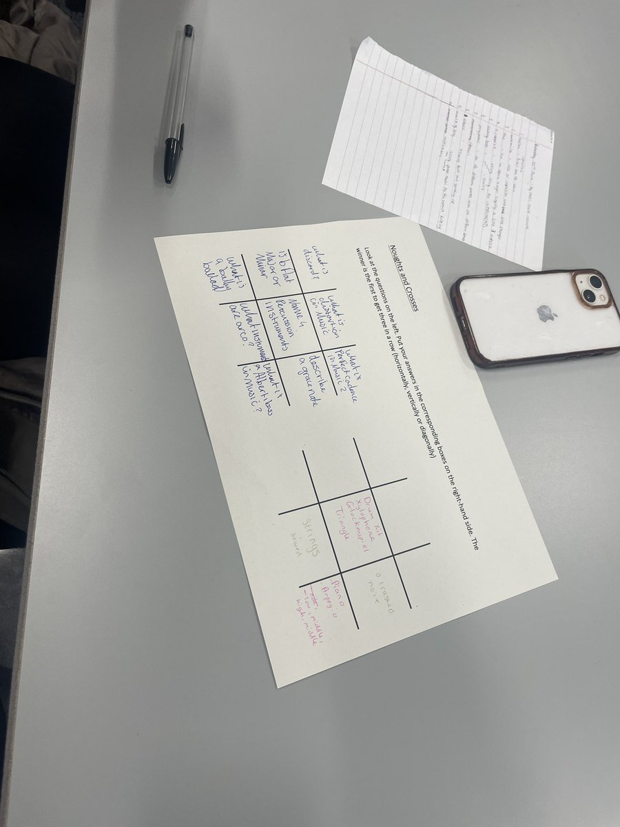 MusicQma's tweet photo. Now that our practical exams are over, it is down to listening revision! Wednesday seniors enjoyed some ‘speed dating’ and a game of noughts and crosses ❌⭕️ @QMAOfficial #examready #ambition #funrevision https://t.co/zEehdbSSCo
