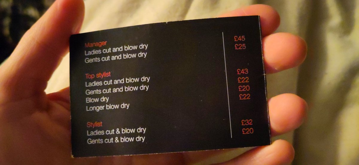 What is the difference in cutting a man's hair vs a woman's?! Seems that in terms of price it's about £18!! #PinkTax
