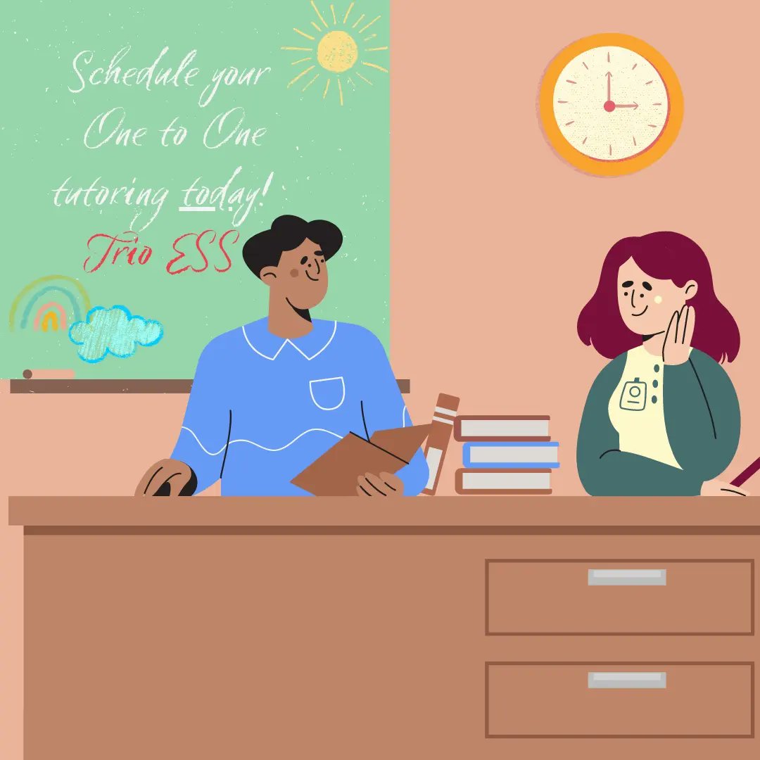 ESS_KState's tweet photo. If there is a will, there is a way! TRIO ESS Students are highly encouraged to pursue one-to-one tutoring in a range of subjects to assist students academically! Don't be afraid to ask for tutoring for a little extra help in challenging courses! Sign up today!🍎🏫 https://t.co/Zug0cNnsD0