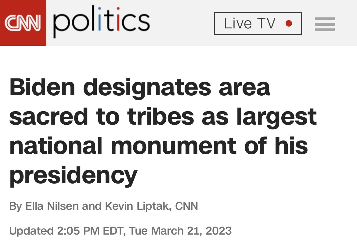 USInteriorPress's tweet photo. Yesterday, @POTUS established the Avi Kwa Ame National Monument, protecting innumerable objects of historic and scientific interest and the sacred lands of several Tribal Nations.
Here's what people are reading across the country: https://t.co/OW5ktN8fNS